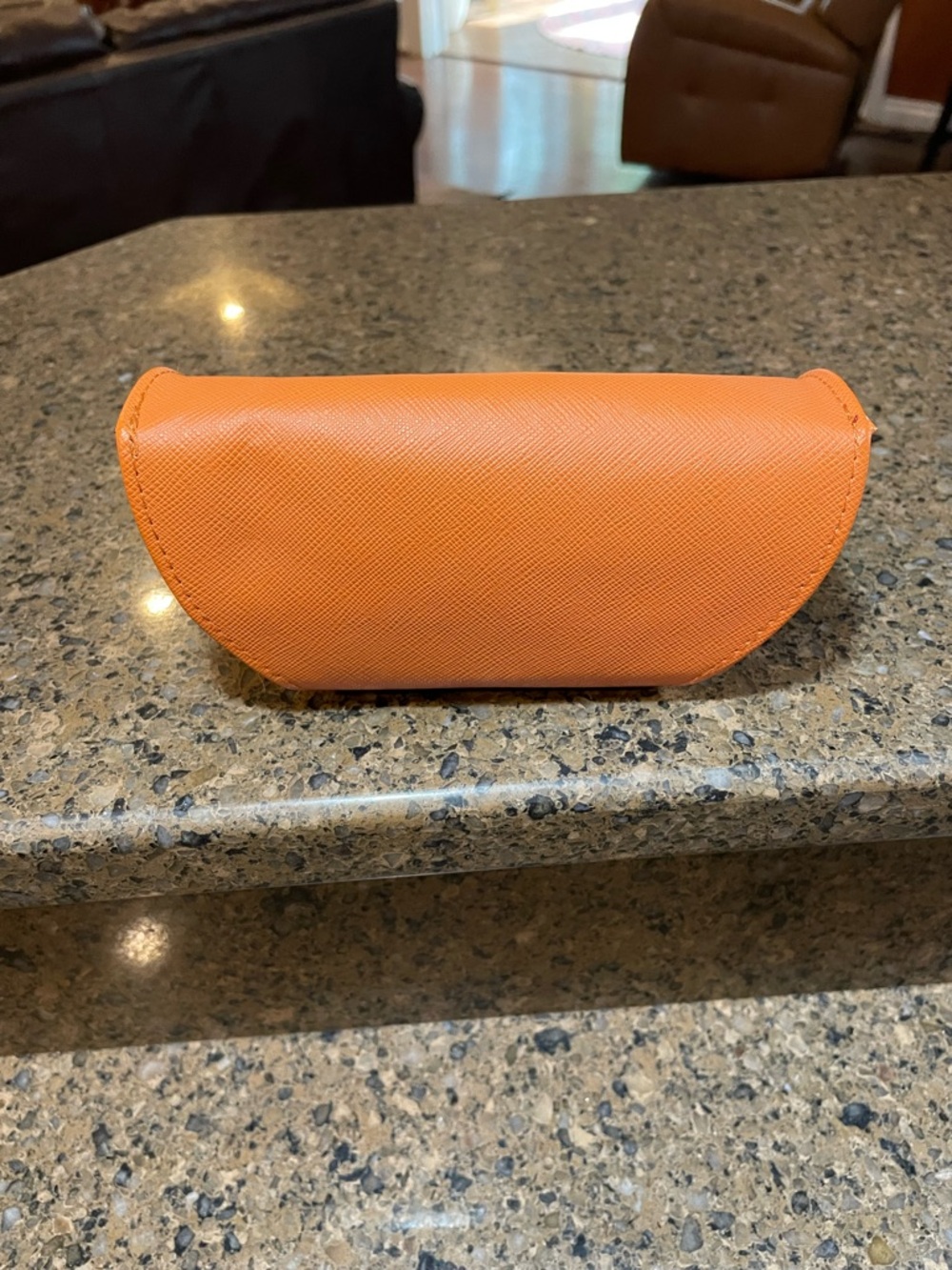 Tory Burch Burnt Orange Sunglasses Case with Logo Excellent Condition Used Once - Picture 5 of 8